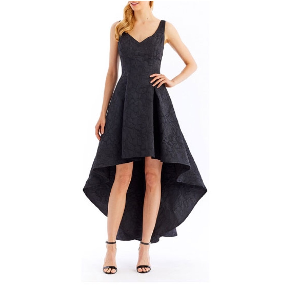 Worn once Nicole Miller black high low dress 6